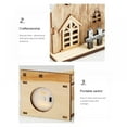 thumbnail image 4 of Christmas Wood Village House Xmas Style Ornaments Village Chistmas Scene Festival Wood Craft House Decors House Decors, 4 of 5