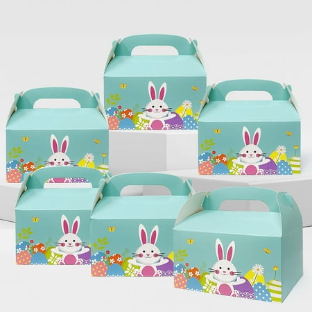 Wrapables Easter Gift Baskets with Handle Treat Boxes for Eggs Cookies and Candy Set of 6 Bunny & Easter Eggs Wrapables Easter Gift Baskets with Handle Treat Boxes for Eggs Cookies and Candy Set of 6 Bunny & Easter Eggs