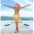 thumbnail image 2 of HAPPY BAY Women's Summer Beachwear Sarong Coverups Short Swimsuit Swim Cover up Pool Beach Wraps Skirt Sheer Swimwear Bikini Cover-ups One Size Plain, Light Beige, 2 of 5