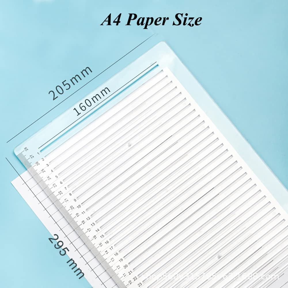 2 PCS STRAIGHT Line Stencil 28 cm Scale Calligraphy Template for