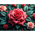 thumbnail image 4 of Floral Wall Hanging Backdrop Banner Decorative Background for Wedding Party Photography Props Event Home Decors Flower Display Valentine's Day, 4 of 4
