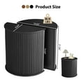 thumbnail image 3 of Wirrytor Semi-circle Side Table for living room set of 2, Fluted End Table for Small Spaces,Modern Small Accent Tables, Bedside Table, Couch Side Table, Nightstand for Bedroom Couch,Black, 3 of 8