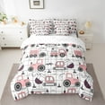 thumbnail image 2 of Castle Fairy Cute Excavator 7-Piece Queen Bedding Set: Child Geometric Lattice Black Green Lightweight, 2 of 8