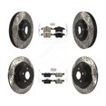 thumbnail image 1 of Transit Auto Front Ceramic Rear Semi-Metallic Pads and Coated Drilled Slotted Disc Brake Rotors Kit for Car 2019-2020 Ford SSV Plug-In Hybrid KDA-101446, 1 of 8