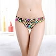 thumbnail image 2 of Bigersell Crotchless Panties Clearance Women's Exotic Underwear Tangas Panty Style P-169 Spandex Thong Panties No Show Thongs Ladies Briefs High Waist Women's Panties Multicolor M, 2 of 8