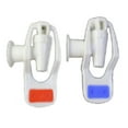 thumbnail image 1 of Water Dispenser Replacement Push Type White Plastic Tap Faucet 2 Pcs, 1 of 1