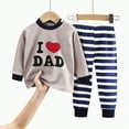 thumbnail image 5 of HCNTES Toddler Baby Boys Fall Winter Clothes Little Boy Outfit Long Sleeve Shirts and Soft Pants Casual Cute Pajamas & Dailywear Outfits Set for Kids(Navy,2-3 Years), 5 of 5