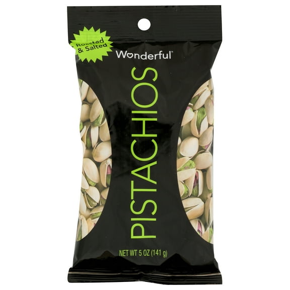 Pack of 24, Wonderful Pistachios Roasted & Salted, 5 oz