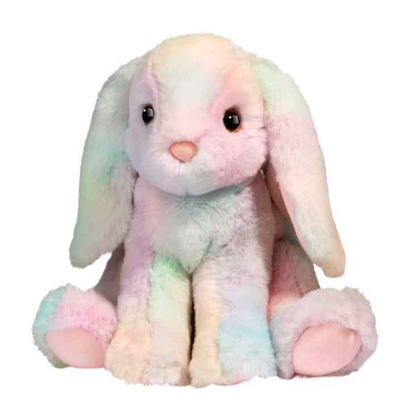 Douglas Sweetie Soft Rainbow Bunny Stuffed Animal Toy, 8" sitting - 15709