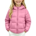 thumbnail image 3 of Mitankcoo Girls Hooded Puffer Jacket Quilted Warm Winter Coat with Zipper and Pockets Lightweight Outerwear 1-8Y, 3 of 5