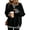 01# Black, variant on Women's Henley Sweatshirt Mock Two Piece Pullover Leopard Layered Long Sleeve Button Crew Neck Drop Shoulder Split Hem Loose Fit Tunic Top Khaki S