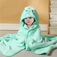 thumbnail image 2 of Zhuashum Baby Boys Girls Hooded Bath Towel Cartoon Bathrobe Coral Towel Shower Soft Shower Towel Gn2, 2 of 4