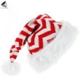 thumbnail image 5 of PULLIMORE Christmas Santa Hats Classic Red and White Knit Plush Caps, 5 of 7