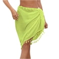 thumbnail image 1 of Birdeem Jupe de Plage pour Femmes Vacances avec Franges et Demi-Longueur, 1 of 1
