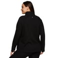 thumbnail image 4 of RBX Active Women's Plus Size Zip Mock Neck Fleece Pullover Sweatshirt With Pockets, 4 of 8