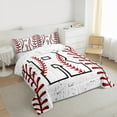 thumbnail image 3 of Manfei Initial Letter R Full Size Comforter Sets,Baseball Sport Bedding Comforter Set,Ball Gamer Gaming Bedding Sets For Boys Kids,Breathable Bedroom Decoration Reversible,3pcs, 3 of 8