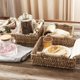 thumbnail image 5 of Juego de 3 cestas de almacenamiento de algas marinas, cestas tejidas a mano portátiles con mango de madera para la organización del hogar y el baño, 5 of 5