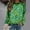 Shirts-806Green, variant on Women's Graphic Tees Loose Fit Crew Neck Sweatshirts Long Sleeve Tops Dressy Casual Green Celtic Knot Faux Texture Shamrock Print Outfits