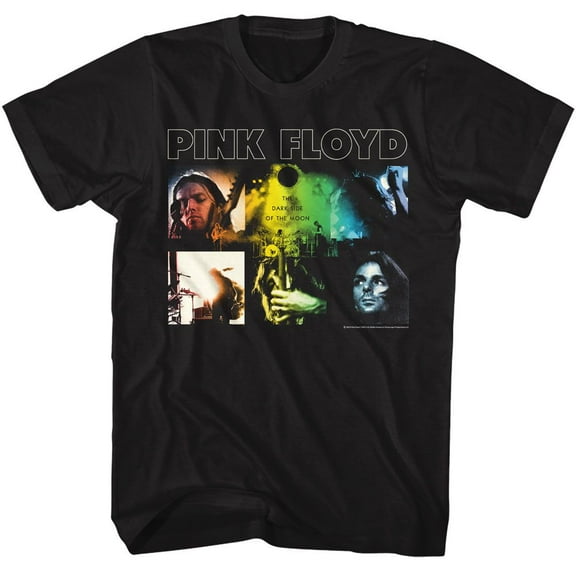 Pink Floyd DSOTM Band Photos Black T-Shirt