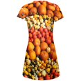 thumbnail image 2 of Halloween Rows of Pumpkins All Over Juniors V-Neck Dress, 2 of 2
