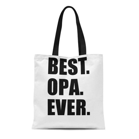 ASHLEIGH Canvas Tote Bag Coolest Best Opa Ever German Grandpa Grandfather Man Cooks Reusable Handbag Shoulder Grocery Shopping (Best Grocery Store In Germany)