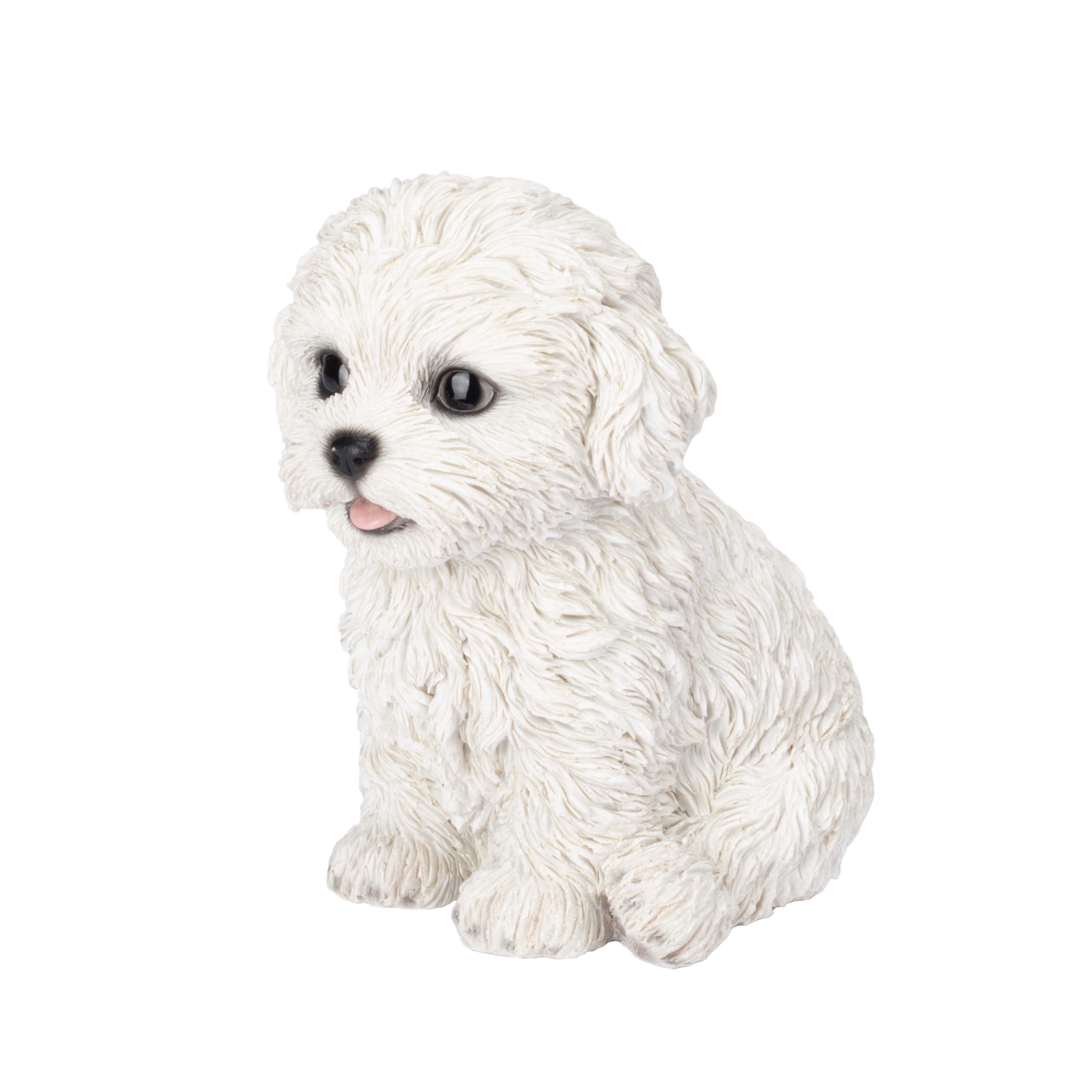 SOREAL White Bichon Frise Decorative Puppy Figurine for Home & Garden Décor, Handpainted Polyresin Dog Statue, Realistic Design | Gift for Dog Lovers | Weather-Resistant Indoor/Outdoor Decor