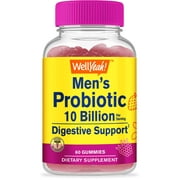 WellYeah Probiotic Gummies for Men with 10 Billion CFUs, Restore Natural Digestive Balance, Reduce Gas, Bloating, and Irregularity, Gluten Free, Non-GMO, Vegetarian - 60 Gummies