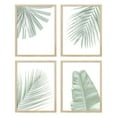 thumbnail image 3 of PixonSign Framed Wall Art Washed Out Banana Palm Leaf, Set of 4 Pastel Tropical Plant Wall Decor Arts, Nature Botanical Wall Décor, Adhesive Canvas Poster, Modern Home Artwork - 8"x10" Natural, 3 of 5