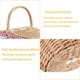 thumbnail image 3 of Wicker Picnic Basket for 4 : Picnic Basket with Lid and Washable Liner,Large Picnic Basket for Camping Picnics Outings,Vintage Picnic Basket for Gifting (Large), 3 of 9