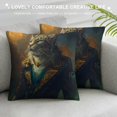 thumbnail image 3 of Orinice Cat Theme Decorative Throw Pillow Cover for Home Couch Living Room Bed Sofa - Short Plush Material - Invisible Zipper Design - Pack of 1 12x12in, 3 of 5