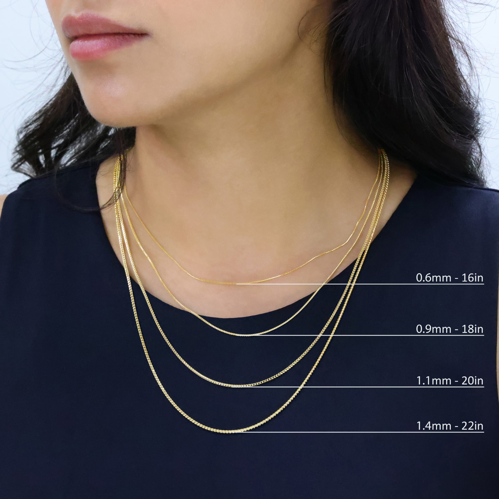 Nuragold 10K Real Yellow Gold Solid Franco Diamond Cut Chain Necklace 16"-30" (0.6mm-6mm) Italian Jewelry for Men & Women