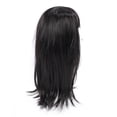 thumbnail image 1 of Long Wig, Soft Black Long Wig Secure Fit with Bangs for Ladies, 1 of 7