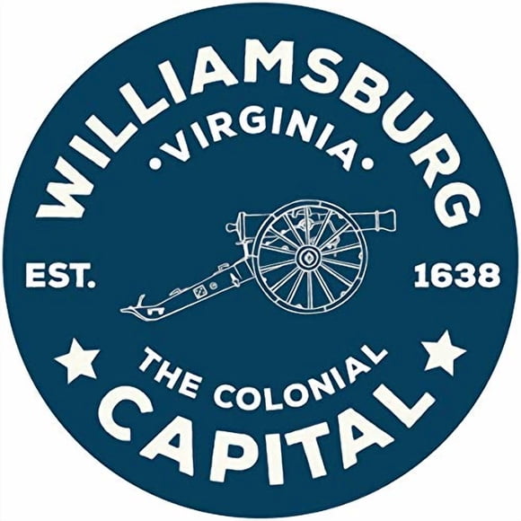 R and R Imports Williamsburg Virginia Historic Town Souvenir 4 Inch Round Magnet