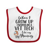 Inktastic Vet Tech Mom Veterinary Technician Girls Baby Bib