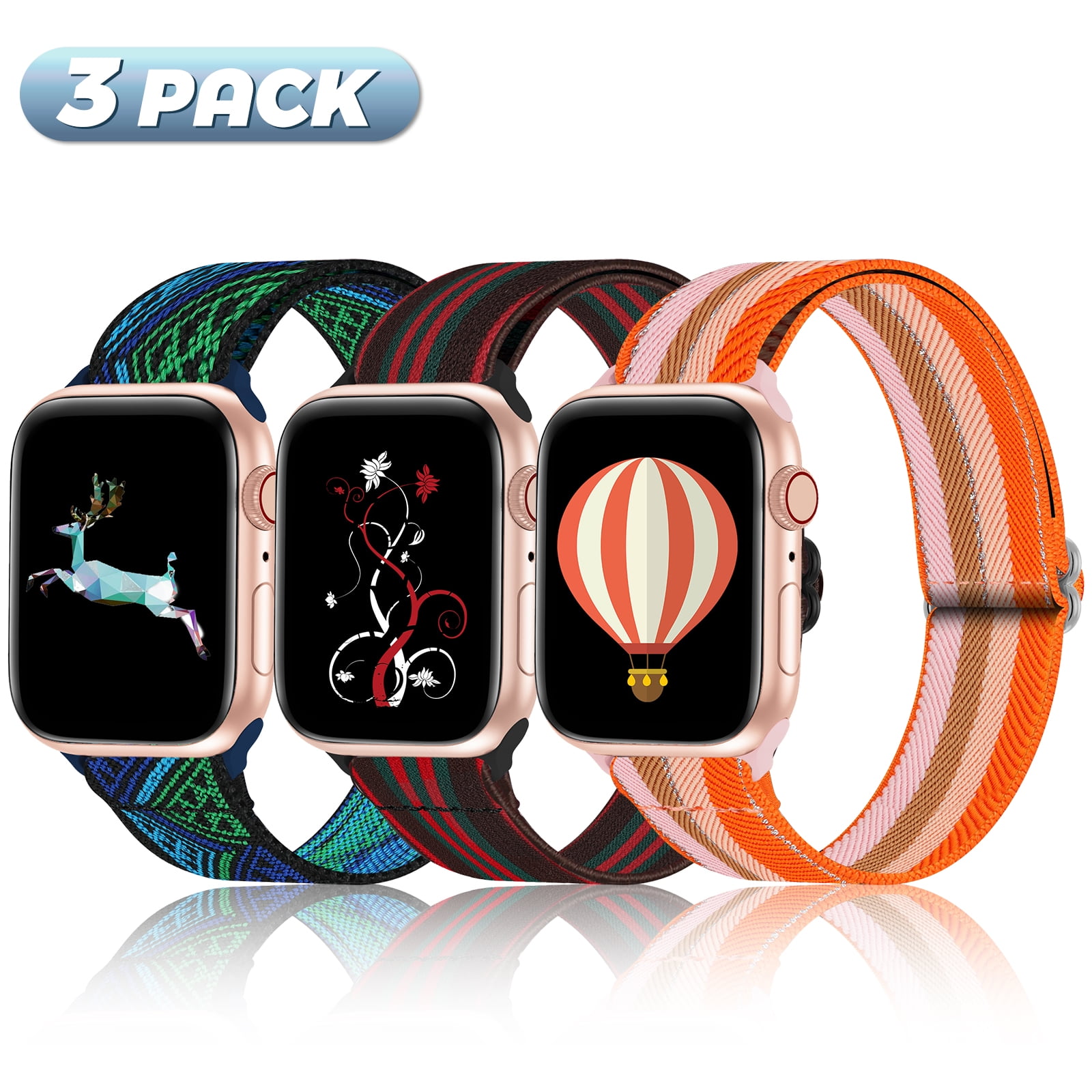 Bandiction 3 Pack Stretchy Band Compatible With Apple Watch 38mm 40mm bandiction-3-pack-stretchy-band-compatible-with-apple-watch-38mm-40mm