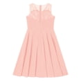 thumbnail image 2 of TiaoBug Kids Flower Girls Ruched Chiffon Princess Party Dress Sleeveless Pageant Birthday Formal Gown Pink 10, 2 of 5