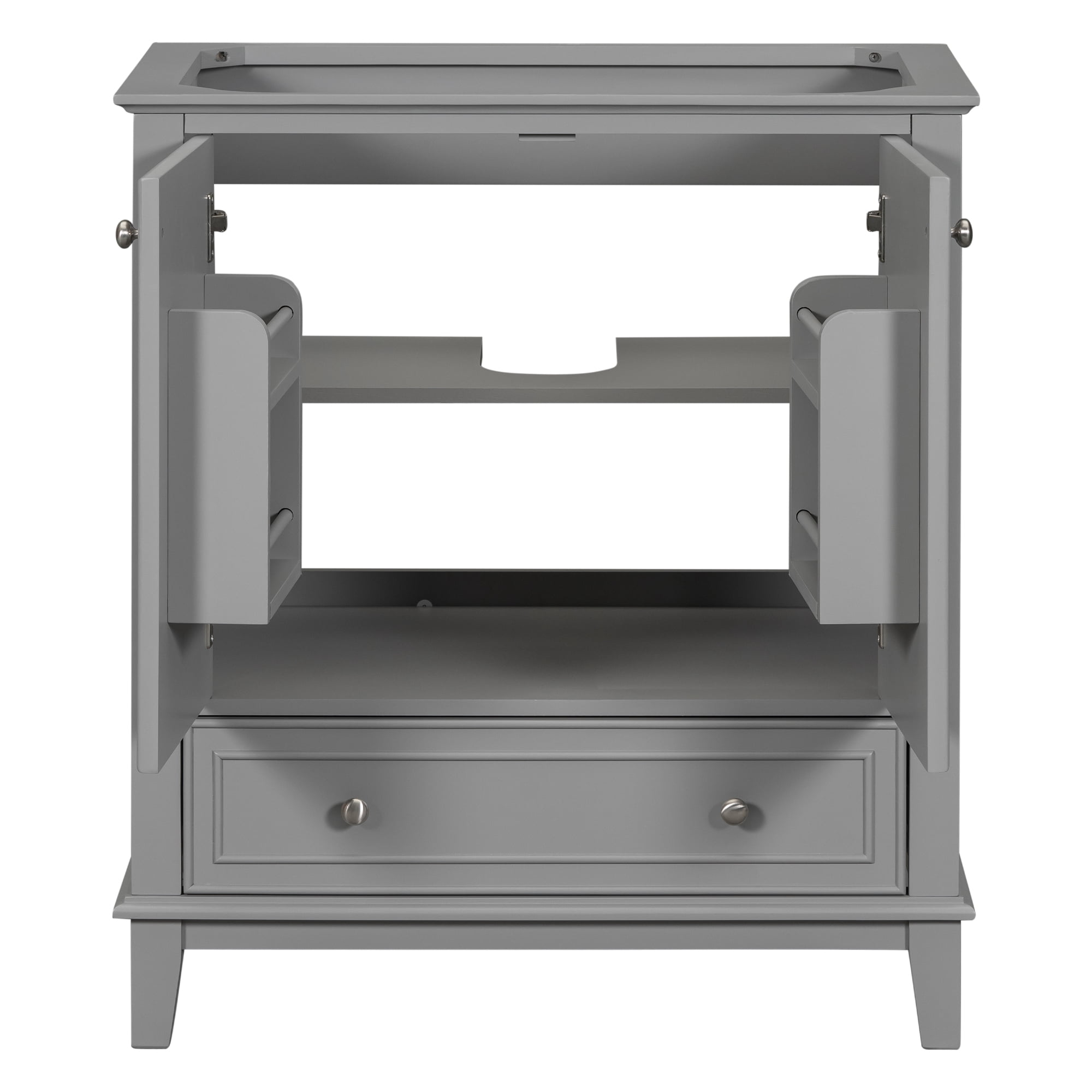 Furvclv 30" Bathroom Vanity, Bathroom Storage Cabinet Without Sink, Multi-functional Bathroom Vanity With Doors Drawers Adjustable Shelf, Solid Frame MDF Board Cabinet