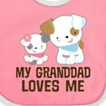 thumbnail image 4 of Inktastic My Granddad Loves Me Granddaughter Girls Girls Baby Bib, 4 of 4