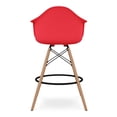 thumbnail image 4 of Aron Living Pyramid 28" Plastic Counter Stools with Arms in Red (Set of 2), 4 of 6