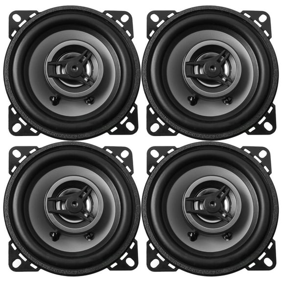 2 Pairs (QTY 4) of Crunch 4" 200W Peak Power 2-Way Full Range Coaxial Car Automotive Speakers