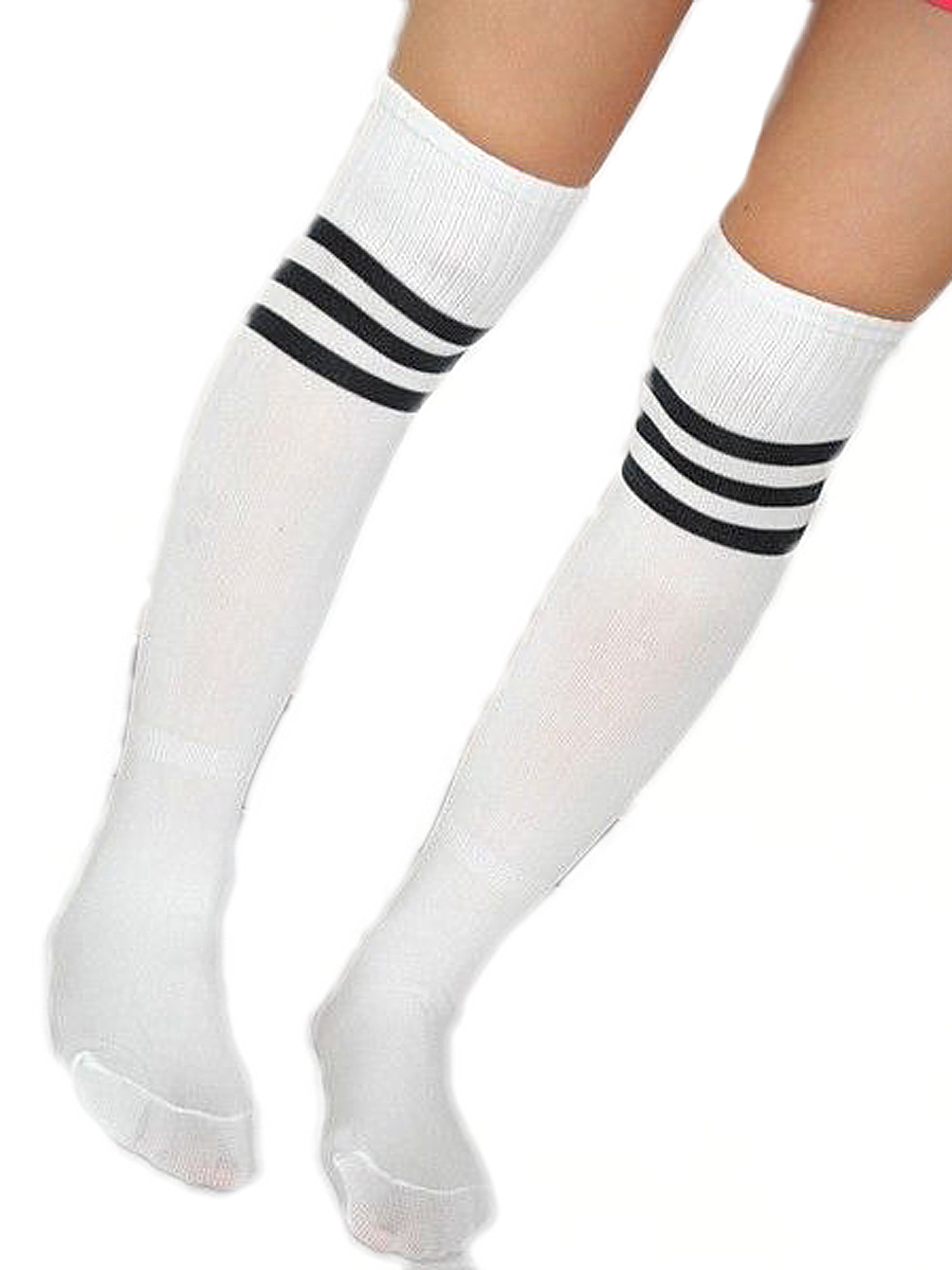 High Elasticity Girl Cotton Knee High Socks Uniform Color Music Women Tube Socks 