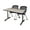 Maple, variant on Romig Axis-Pro 48 x 24 in. T-Base Training Seminar Table- Maple, 2 Cadence Nesting Chairs