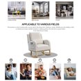 thumbnail image 6 of Rocking Chair Nursery with Pillow, Upholstered Nursery Glider Chair with 2 Side Pockets, Accent Armchair with High Backrest, for Living Room Bedroom Balcony, Beige, 6 of 7