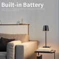 thumbnail image 2 of BGFHome Lámpara de mesa inalámbrica Lámpara de escritorio LED 5000 mAh Lámpara de luz nocturna táctil recargable Diseño minimalista inalámbrico para restaurante/dormitorio/bares/fiesta al aire libre/c, 2 of 5