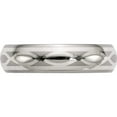 thumbnail image 3 of Titanium/Silver Two-Tone Edward Mirell Titanium & Sterling Silver Brushed Polished Infinity Ring (Size 10) Made In United States emr293-10, 3 of 5