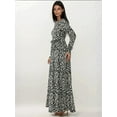 thumbnail image 4 of Flowering Crew Neck Maxi Dress with Belt, 4 of 6