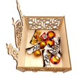 thumbnail image 4 of 10 Bandeja de madera para servir decoración Eid Mubarak, caja de dulces para postres de palacio, Musli islámico, 4 of 4