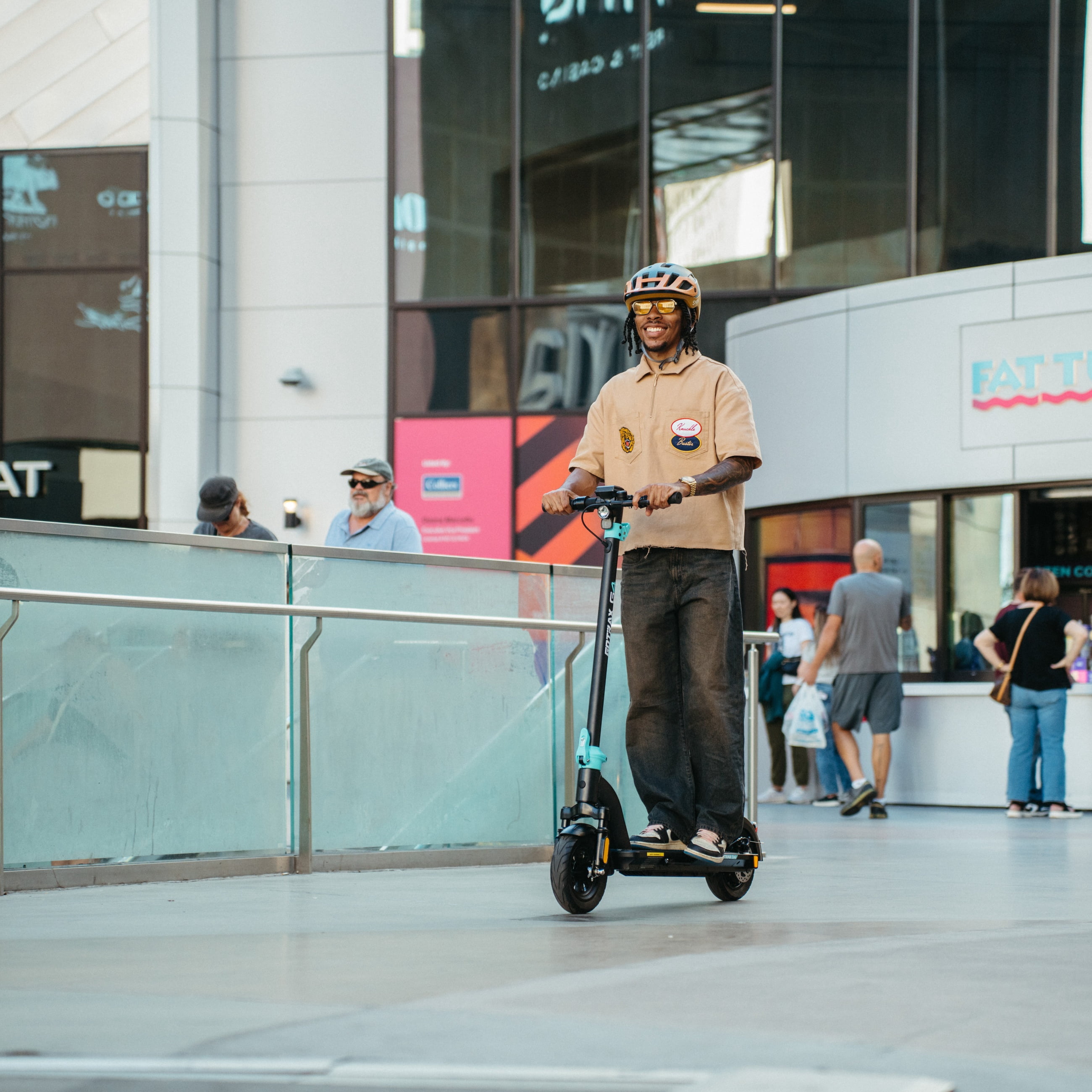 GOTRAX G4 PRO Adult Electric Scooter with 10"solid tires, 36V 10.4Ah, 20mph, 25mile Range, 264 lbs Max Load, Cyan