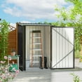 thumbnail image 2 of Small Metal Garden Shed, 3.3' x 3.4', Galvanized Steel, Lockable Tool Shed for Patio, Backyard, Lawn, Dark Gray, 2 of 5