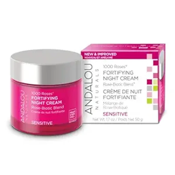 Andalou Naturals 1000 Roses Fortifying Night Cream, 1.7 Oz